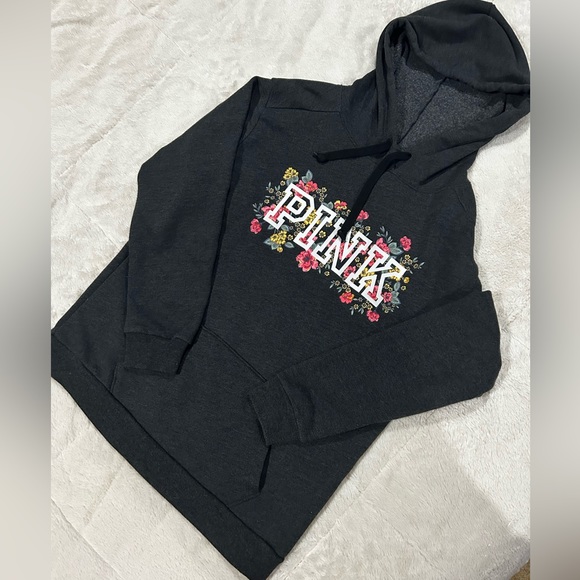 Victoria Secret PINK. Hoodie. Charcoal grey in color. Size small - Picture 2 of 4